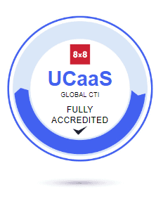 8x8 UCaaS and CCaaS accredited seal